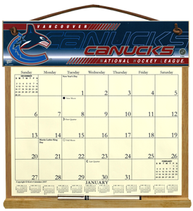 Vancouver Canucks Calendar Holder